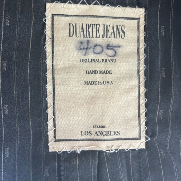 Y2K Henry Duarte Denim Jacket Blazer M Gossip Girl Military Rock Star Blue - Picture 4 of 4